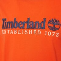 T-shirt, koszulka męska TIMBERLAND T-SHIRT ESTABLISHED 1973 SS EMBROIDERED tbc0yhbrai51 kolor pomarańczowy