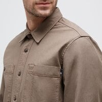 Koszula męska TIMBERLAND KOSZULA BRUSHED TWILL OVERSHIRT tb0a6uv6bk01 kolor brązowy