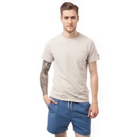 T-shirt, koszulka męska TIMBERLAND T-SHIRT SS HERRING RVR PKT TEE 8130j182 kolor beżowy