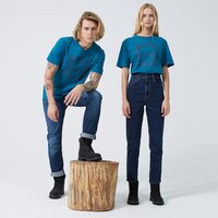 T-shirt, koszulka męska TIMBERLAND T-SHIRT SS FRONT GRAPHIC TREE BOX LOGO tb0a2g3hg941 kolor niebieski