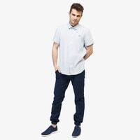 Koszula męska TIMBERLAND KOSZULA SS MILL RIVER LINEN SHIRT SLIM tb0a1nw7p851 kolor niebieski