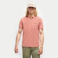 Koszulka polo męska TIMBERLAND POLO SS MODERN WASH POCKET POLO tb0a65p1dj11 kolor różowy