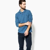 Koszulka polo męska TIMBERLAND POLO LS MILLERS RIVER GD PIQUE POLO a1kq1437 kolor niebieski