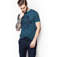 T-shirt, koszulka męska TIMBERLAND T-SHIRT SS VIN BDG  RGR T SLM a15jaa41 kolor niebieski