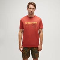 T-shirt, koszulka męska TIMBERLAND T-SHIRT SS REGENERATIVE ORGANIC COTTON OUTDOOR tb0a6nnddv51 kolor czerwony