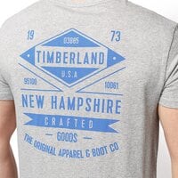 T-shirt, koszulka męska TIMBERLAND T-SHIRT KENNEBEC RIVER BK GRAPHIC a1lmz052 kolor szary