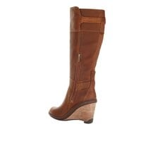 Damskie buty zimowe TIMBERLAND STRATHAM HEIGHTS WEDGE TALL BOOT 3624r kolor brązowy