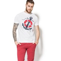 T-shirt, koszulka męska TIMBERLAND T-SHIRT SS VINTG NAUTICA a1s2c100 kolor biały
