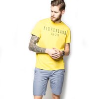 T-shirt, koszulka męska TIMBERLAND T-SHIRT SS LINEAR LOGO a1eiy774 kolor żółty