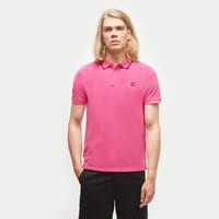 Koszulka polo męska TIMBERLAND POLO SS MILLERS RIVER COLLAR NECK PRINT POLO tb0a26nfa451 kolor różowy