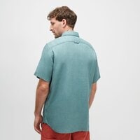 Koszula męska TIMBERLAND KOSZULA LINEN SHORT SLEEVE SHIRT tb0a2dcccl61 kolor zielony