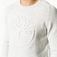 Sweter męski TIMBERLAND SWETER STOP RIVER COTTON LOGO 9GG CREW a1ks5i86 kolor szary