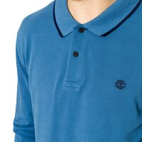 Koszulka polo męska TIMBERLAND POLO LS MILLERS RIVER GD PIQUE POLO a1kq1437 kolor niebieski