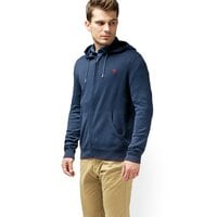 Sweter męski TIMBERLAND SWETER WASHED COTTON FULL ZIP HOODY a1mgc433 kolor granatowy