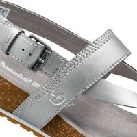Sandały damskie TIMBERLAND MALIBU WAVES THONG SYNTHE ca1sqr kolor srebrny