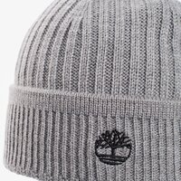czapka zimowa męska TIMBERLAND CZAPKA ZIMOWA SOLID RIB BEANIE tb0a1es9c811 kolor szary