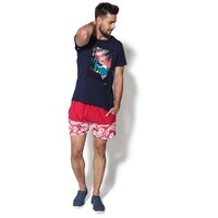 Szorty, spodenki męskie TIMBERLAND SZORTY SUNAPEE LAKE BLOCK SWIMSHORT a1n7qj82 kolor czerwony