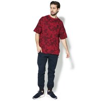 T-shirt, koszulka męska TIMBERLAND T-SHIRT SS OVERSIZED TEE WITH BACK a1mbvn23 kolor bordowy