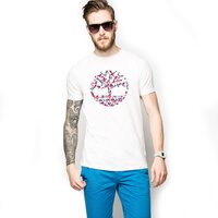 T-shirt, koszulka męska TIMBERLAND T-SHIRT SS KENNEBEC RIVER CAMO TREE TEE a1esp100 kolor biały