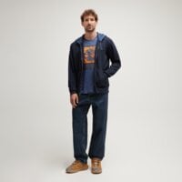 Bluza męska TIMBERLAND BLUZA ROZPINANA Z KAPTUREM OYSTER RIVER CHEST LOG tb0a2gcjz021 kolor granatowy