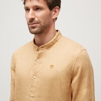 Koszula męska TIMBERLAND KOSZULA LINEN KOREAN COLLAR SHIRT tb0a2dc1eh31 kolor beżowy