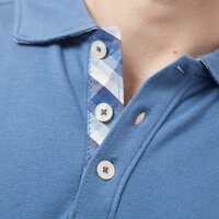 Koszulka polo męska TIMBERLAND POLO SS STILL RIVER SOLID 7039j478 kolor niebieski