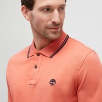 Koszulka polo męska TIMBERLAND POLO TIPPED PIQUE SHORT SLEEVE POLO tb0a5w4yei41 kolor koralowy