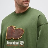 Bluza męska TIMBERLAND BLUZA NEW BOX FIT BADGE CREW NECK tb0a62xkein1 kolor zielony