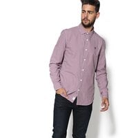Koszula męska TIMBERLAND KOSZULA LS LS GINGHAM DOBBY a1wntj14 kolor bordowy