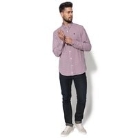 Koszula męska TIMBERLAND KOSZULA LS LS GINGHAM DOBBY a1wntj14 kolor bordowy
