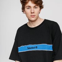 T-shirt, koszulka męska TIMBERLAND T-SHIRT SS STRIPE BOX FIT LINEAR tb0a1oaf0011 kolor czarny