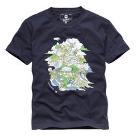 TIMBERLAND T-SHIRT SS ECLECTIC ILLUST TEE 36673434 kolor granatowy