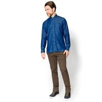 Koszula męska TIMBERLAND KOSZULA LS FORT HIL L CHAMBRAY 0yh2dk11 kolor niebieski