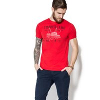 T-shirt, koszulka męska TIMBERLAND T-SHIRT SS K ENNEBEC RI a1s21e66 kolor czerwony