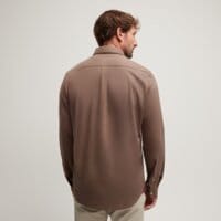 Koszula męska TIMBERLAND KOSZULA LS STRETCH POPLIN SHIRT tb0a6grhbk01 kolor brązowy