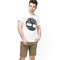 T-shirt, koszulka męska TIMBERLAND T-SHIRT LOGO BIG TEE tb0a1y3h1001 kolor biały