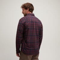 Koszula męska TIMBERLAND KOSZULA STRETCH POPLIN CHECK SHIRT tb0a5m16eys1 kolor bordowy