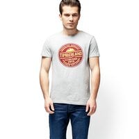 T-shirt, koszulka męska TIMBERLAND T-SHIRT MOUNTAIN GRAPHIC TEE a1mpf052 kolor szary