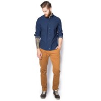 Koszula męska TIMBERLAND KOSZULA SLIM INDIGO PATTERN a1b2m420 kolor granatowy