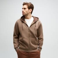 Bluza męska TIMBERLAND BLUZA ROZPINANA Z KAPTUREM OYSTER RIVER CHEST LOG tb0a2gcjbk01 kolor brązowy