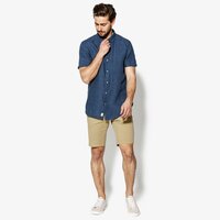 Koszula męska TIMBERLAND KOSZULA SS MILL RIVER LINEN SHIRT a1kt6439 kolor granatowy
