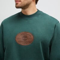 Bluza męska TIMBERLAND BLUZA LEATHER BADGE CREWNECK SWEATSHIRT tb0a5mfj3171 kolor zielony