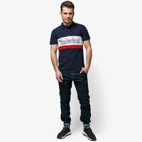 Koszulka polo męska TIMBERLAND POLO MILLERS RIVERCOLOUR BLOCK PIQUET POLO tb0a1o474331 kolor granatowy
