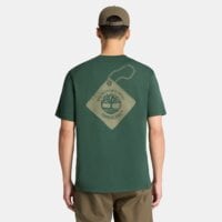 T-shirt, koszulka męska TIMBERLAND T-SHIRT "BADOINK" SS BACK GRAPHIC TEE tbc0yhdb3981 kolor zielony