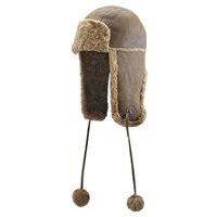 Czapka zimowa damska TIMBERLAND CZAPKA Z WOMEN'S SHEARLING TRAPPER j1532228 kolor brązowy