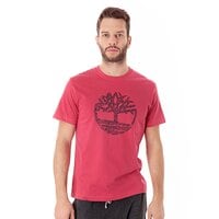 T-shirt, koszulka męska TIMBERLAND T-SHIRT TREE LOGO 4667j672 kolor różowy