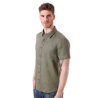 Koszula męska TIMBERLAND KOSZULA SS LINEN PELHAM SHIRT 4611j590 kolor khaki
