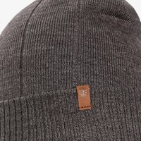 czapka zimowa męska TIMBERLAND CZAPKA ZIMOWA HEATHERED RIBBED BEANIE tb0a1egy0101 kolor szary