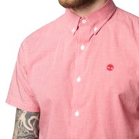 Koszula męska TIMBERLAND KOSZULA SS RATTLE RV MIN GING POP a1am7b17 kolor czerwony