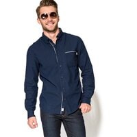 Koszula męska TIMBERLAND KOSZULA SLIM BEST CHAMBRAY a1b4tb68 kolor granatowy
